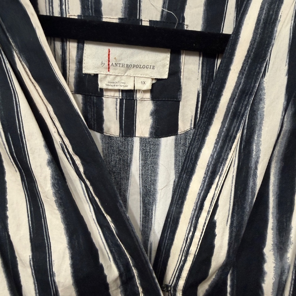 Anthropologie Black and White Striped Somerset Maxi Dress - Picture 4 of 5